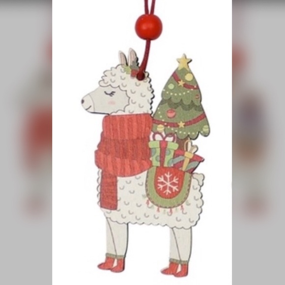 SALE ✨🎄 HP | Wooden Llama Christmas Tree Ornament - Picture 4 of 5